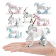 thumbnail image 2 of Set de figuras de PVC con unicornios coloridos, 6 piezas, para niños y decoración, 2 of 3