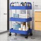 thumbnail image 1 of Carrito multiusos con ruedas de 3 niveles, fácil de montar, de metal, con asa y ruedas bloqueables, organizador multifuncional con cestas de malla para cocina, salón, oficina y garaje., 1 of 3
