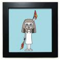 thumbnail image 1 of Mesa de pared con marco cuadrado negro, 1 of 4