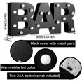 thumbnail image 3 of Wooden Bar Sign with Lights Light Up Bar Letter Lights Wooden Bar Letter Lights, LED Bar Shaped Letters Sign, Battery Powered Bar Lamp, Bar Signs Light for Home Pub Coffee Birthday Party Christmas, 3 of 7
