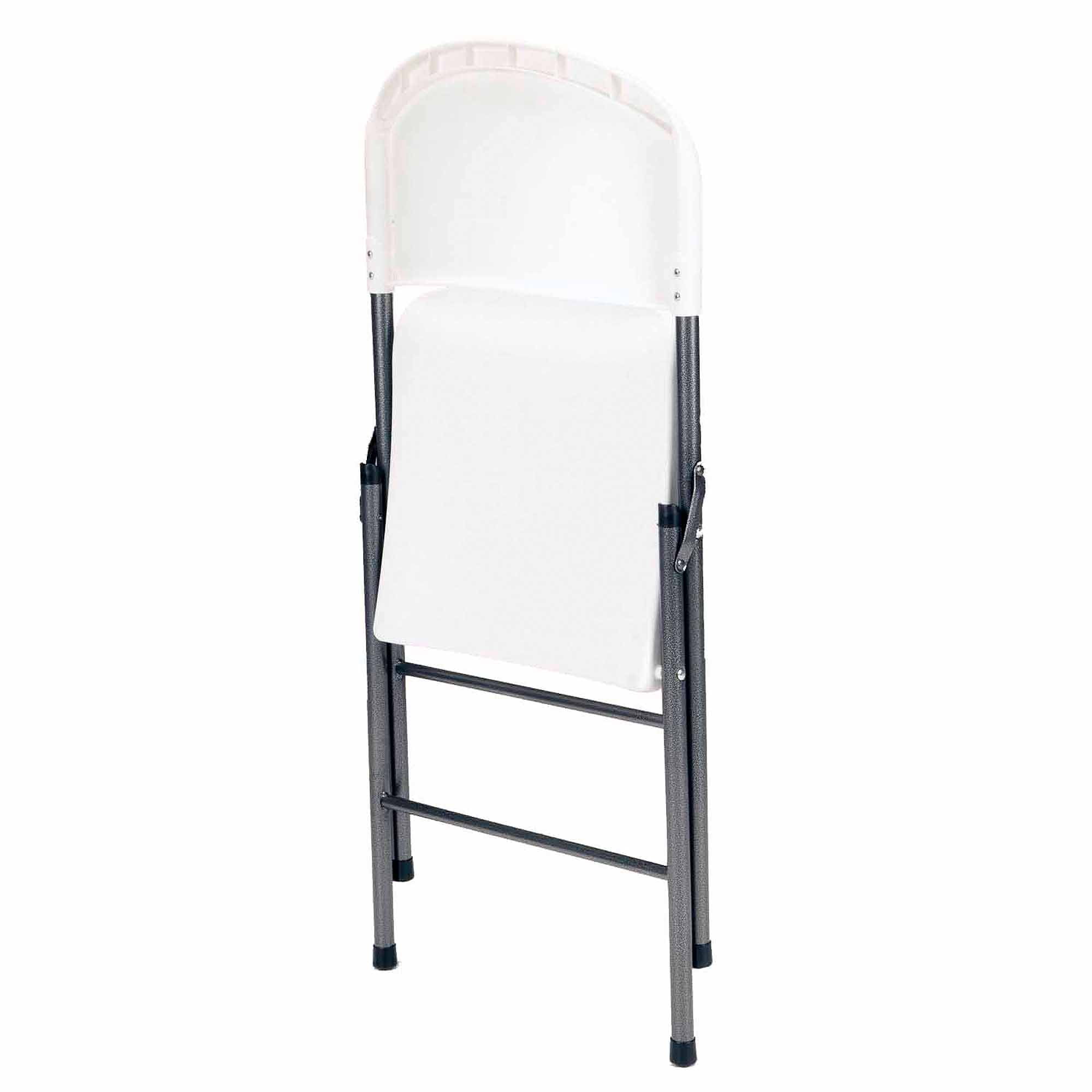 Mainstays Premium Resin Folding Chair, 4-Pack, White - 3