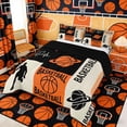 thumbnail image 2 of Erosebridal Basketball Full Size Comforter Sets, Sport Bedding Sets for Boys and Girls, Black Reversible 3-Piece, 1 Comforter and 2 Pillowcases, 2 of 6