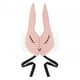 thumbnail image 1 of Orejas de conejo de tela novedosas, divertidas, cómodas y adorables para niños, ideales para Pascua. Rosa con ribete de encaje, 1 of 9