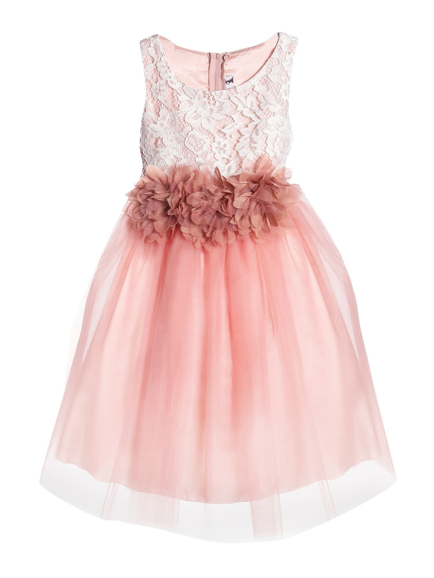 dusty rose flower girl dress