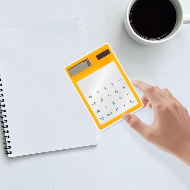 CRILSTYLEO Calculadora Solar Táctil Transparente Para Uso Escolar Y Oficina