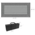 thumbnail image 6 of Outsunny Outdoor Rug & Bag, 9' x 18' Plastic Rug, Black & Gray Border, 6 of 8