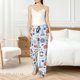 thumbnail image 4 of Balery Watercolor Nautical Pantalones de pijama para mujer, pijamas ultraligeros, pantalones de estar por casa-Small, 4 of 6