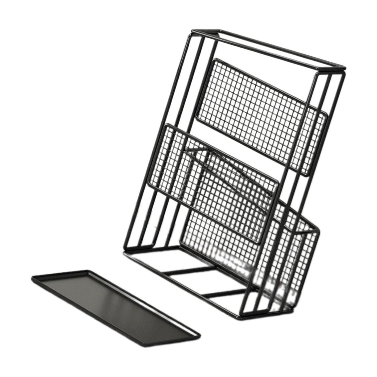 Fiocias Umbrella Holder Storage Bin Stable Iron Large Capacity Storage Bucket Convenient Black
