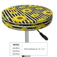 thumbnail image 4 of Honeii Sunflowers On Black And White Stripes Bar Stool Covers – Perfect Fit for 12" to 14" Round Stools, Crease-Resistant, Stretchy, Washable & Dustproof Seat Slipcovers-14 inch, 4 of 7