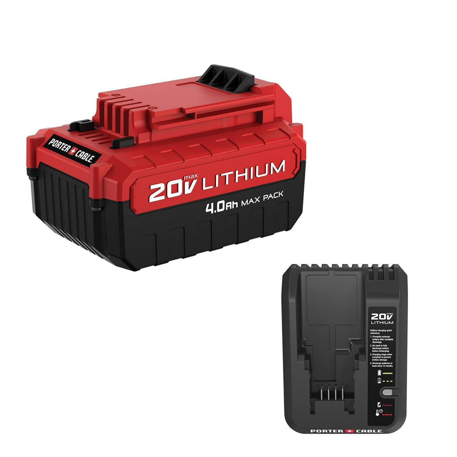 PORTERCABLE 20V Porter Cable Battery Charger and Battery 4Ah Kit