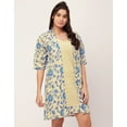 thumbnail image 2 of Moomaya Sleepwear, 2 Pcs Cotton Night Dress For Women, Sleeveless Dress & Shrug Set, 2 of 9