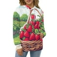 thumbnail image 4 of Strawberries in Basket Farm 3d Sweatshirts Hoodie Fashion Casual Personality Men's Women Street Hoodie Pullovers Long Sleeve Comfortable Top, 4 of 6