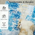 thumbnail image 2 of Cydiria Modern Abstract Fuzzy Faux Wool Area Rug, 5' x 8', Blue, 2 of 8