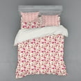 thumbnail image 2 of Ambesonne Flower Bedding Set 3 Pcs, Pink Magnolia Garden, Twin XL, Pink White Green, 2 of 3
