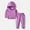 Purple, variant on Esaierr Newborn Toddler Baby Boys Girls Tracksuit Outfit for 6M-5Y Hooded Zipper Shirt Tops Jogging Pants Set 2 Pieces Sweatshirt Solid Color Spring Fall Set