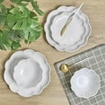 thumbnail image 5 of Sango Bethany 12-Piece White Stoneware Dinnerware Set with Scalloped Design, 5 of 9