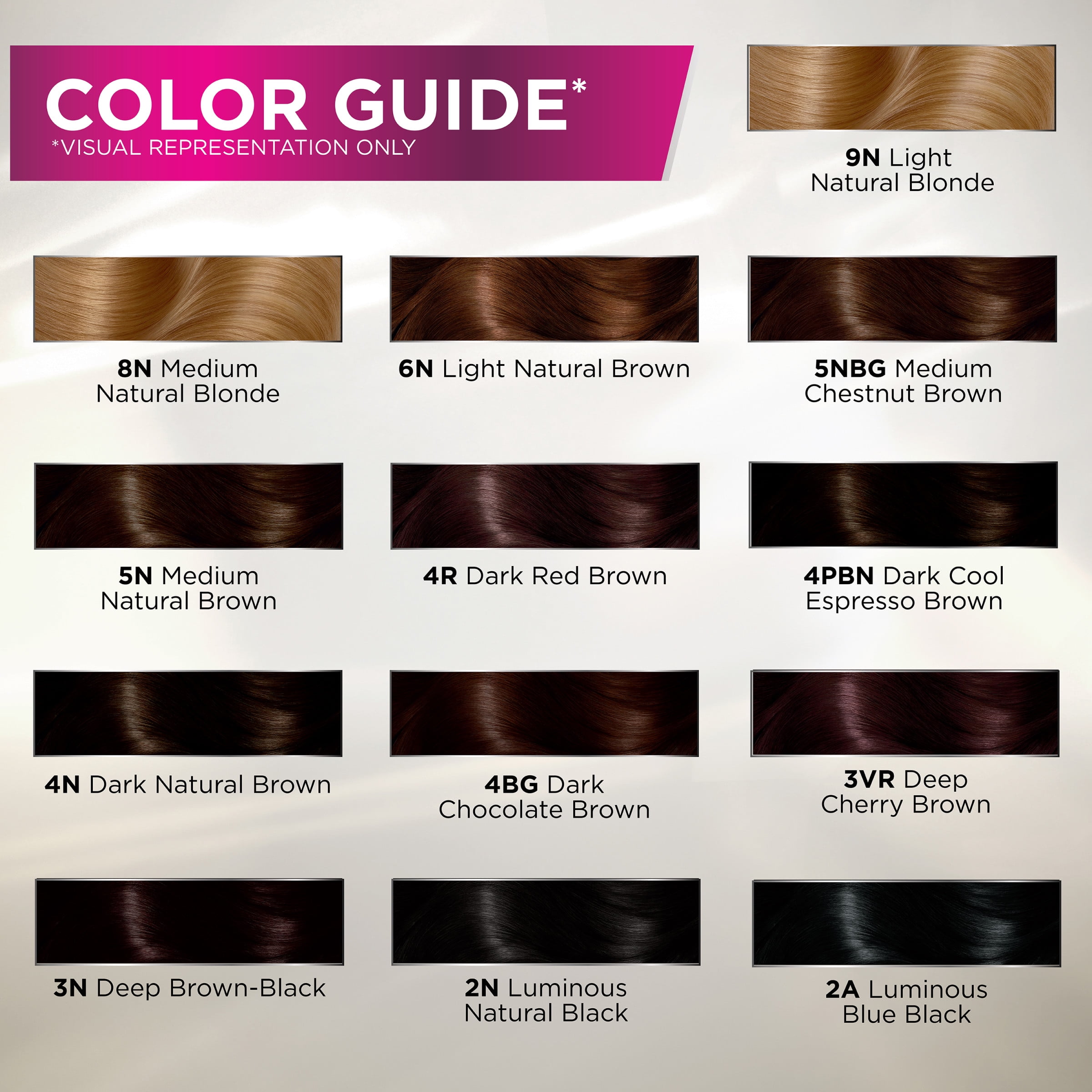 The Best Hair Color Chart with All Shades of Blonde, Brown, Red & Black