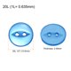 thumbnail image 2 of Uxcell 12 piezas 20L botones de costura redondos azul zafiro 12.5mm 1/2" resina 2 agujeros botón de ojo de pez para decoración de manualidades, 2 of 6