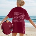 thumbnail image 4 of WILLBEST Women's Tshirts Personalised T Shirts Custom with Face Photos Text In Plus Size Casual Crew Neck Overcut Shoulders Loose Hoodies 4069, 4 of 6