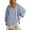 *Light Blue, variant on ClodeEU Womens Batwing Sleeve V Neck Sweatshirts,Bohemian Slouchy Loose Fit Shirts Blue,Womens Plus M