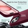 thumbnail image 6 of Designed for iPhone 15 Case,Silicone Ultra Slim Shockproof Protective Phone Case with [Soft Anti-Scratch Microfiber Lining], 6.1 inch, Plum, 6 of 11