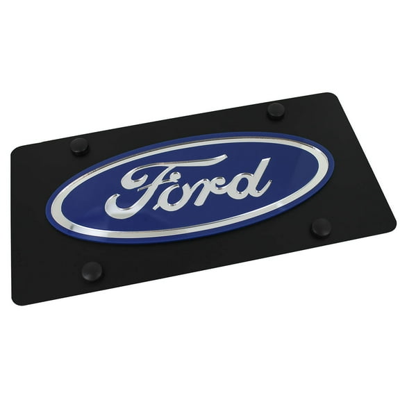 Ford Blue Oval Logo License Plate (Chrome)