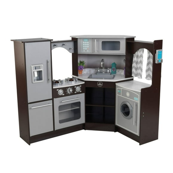 KidKraft Cuisine enfant en bois Ultimate Corner Play Kitchen avec sons et lumières