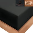 thumbnail image 4 of Empyrean Bedding Double Brushed Microfiber 14" - 16" Deep Pocket Fitted Sheet, Full, Black, 4 of 6