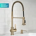 thumbnail image 3 of KRAUS Britt Commercial Style Kitchen Faucet and Purita Water Filter Faucet Combo in Spot Free Antique Champagne Bronze, 3 of 12