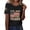 Black, variant on Fshinging T Shirts for Women 4th of July Short Sleeve Patriotic Crewneck Plus Size Clothes Army Green L