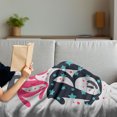 thumbnail image 3 of Dream Soft Flannel Fleece Throw Blanket, Vintage Style Dream Big Message with Stripes and Star Motifs Calligraphic Design, Cozy Plush for Indoor and Outdoor Use, 60" x 80", Multicolor, by Ambesonne, 3 of 5