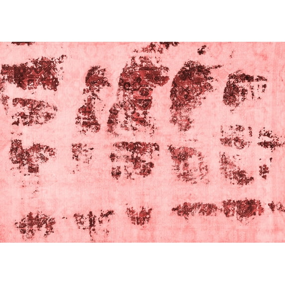 Ahgly Company Indoor Rectangle Abstract Red Modern Area Rugs, 2' x 4'