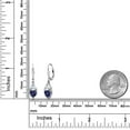 thumbnail image 3 of Gem Stone King 925 Sterling Silver Blue Iolite and  White Moissanite Dangle Leverback Earrings for Women (2.10 Cttw, Gemstone, Heart Shape 6MM, Trillion 5MM), 3 of 4