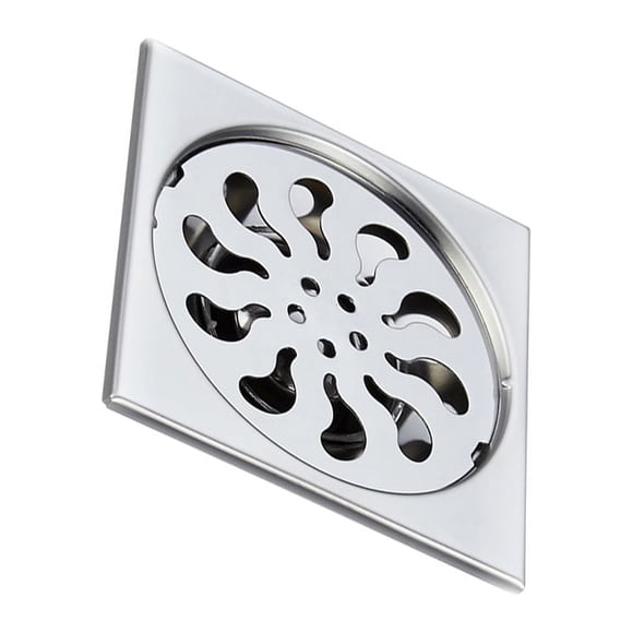 Yuarrent Escurridor de acero inoxidable para suelo de baño, desagüe de suelo cuadrado resistente a desgarros y arañazos Juegos de accesorios de baño