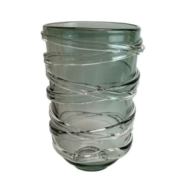 A&B Home Hand-Made Glass Vase - 6"D x 7.5"W x 12"H - Black