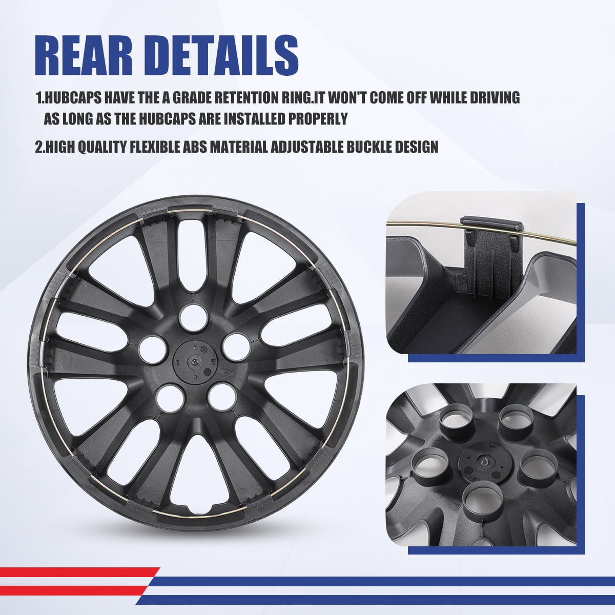 16" Set of 4 Hubcaps Wheel Rims Cover Fit for 2013-2018 Nissan Altima Sedan Compatible with Steel Wheels Snap on Installation(16-inch,Lacquer)