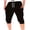Black, variant on WIZUTIZ Men's Jogger Shorts Slim Fit Stretch Fabric Quick Dry Breathable Elastic Waist Drawstring Cropped Summer Casual Active Shorts