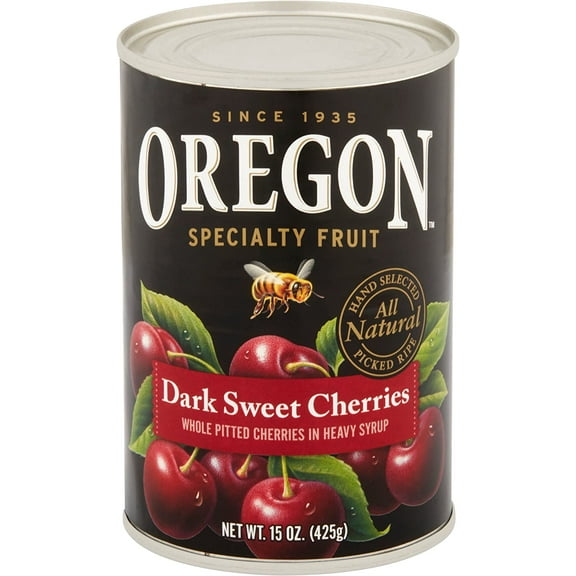 Oregon Fruit Products Pitted Dark Sweet Cherries in Heavy Syrup -- 15 oz (Pack of 2)