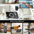 thumbnail image 3 of Designed for iPhone 16 Case with Magnetic Invisible Kickstand, Compatible with MagSafe Military-Grade Protection Shockproof Matte PC Cover for iPhone 16 for Women Men, Black, 3 of 6