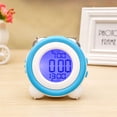 thumbnail image 4 of Seitruly Simple estéreo LED reloj silencioso electrónico ruidoso doble timbre Digital pequeño reloj Electrónica azul claro, 4 of 8