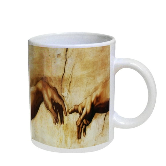 KuzmarK Coffee Cup Mug Pearl Iridescent White - Michelangelo