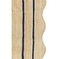 thumbnail image 4 of KLAVATE Natural Jute Wave Edge Hand Braided Scalloped Farmhouse Jute Runner Rug, 4 of 4