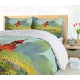 thumbnail image 5 of Ambesonne Landscape Duvet Cover Sets, Flower Scary Castle, 2-King, Red Green, 5 of 7