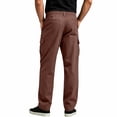 thumbnail image 4 of Gamivast Cargo Pants for Men with Multiple Pockets Button Zipper Closure Regular Fit Straight Leg Utility Work Pants Casual Pants Wine L, 4 of 7