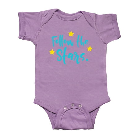 

Inktastic Follow The Stars - Blue Yellow Gift Baby Boy or Baby Girl Bodysuit