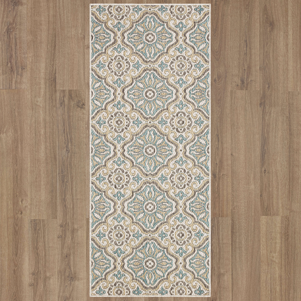 Mohawk Home Positano Outdoor Area Rug, Light Grey, 2' 6" x 6'
