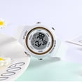thumbnail image 3 of Resicozy Digital Sports Watch for Womens Mens Waterproof Watch Soft Silicone Strap Wrist Watch White One Size, 3 of 4