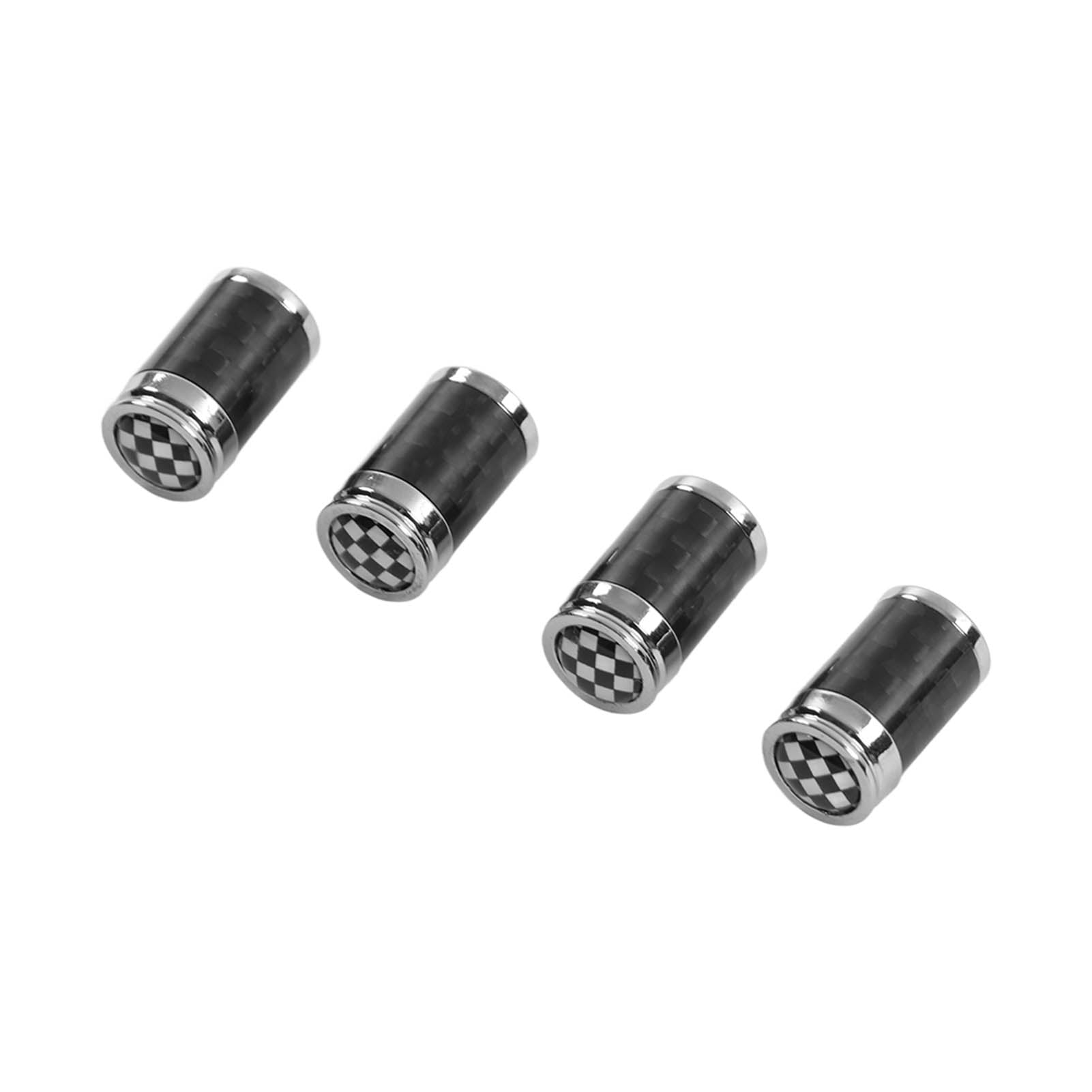 Tire Valve Stem , 4pcs Wheel Valve Stem Cover Carbon Fiber For Car