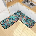 thumbnail image 4 of Color Flowers Floral Kitchen Mat Set of 2, Non-Slip Kitchen Rug for Floor, Waterproof Sink Carpet for Home, Office, Laundry, 4 of 6