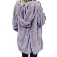 thumbnail image 5 of Patlollav Winter Womens Oversized Open Front Hooded Draped Pockets Cardigan Coat, 5 of 6